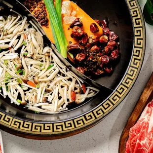 a variety of meats on a table