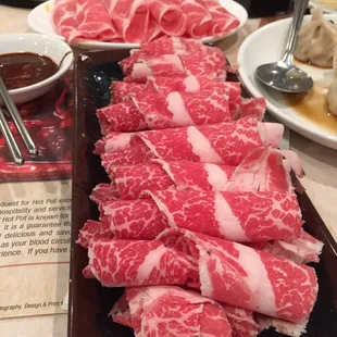 USDA prime angus beef.. That marbling though.. Melt in your mouth :)