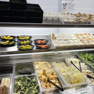 a variety of food items