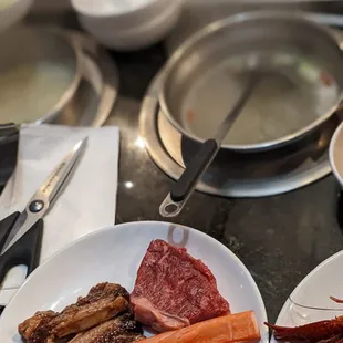 a variety of meats and vegetables
