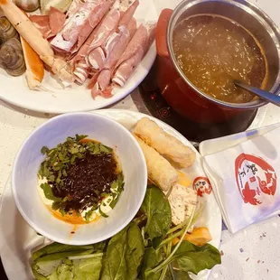 Veggies, seafood and different cuts of meat!