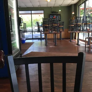 It's 4pm and they are making customers side on one side for them to clean