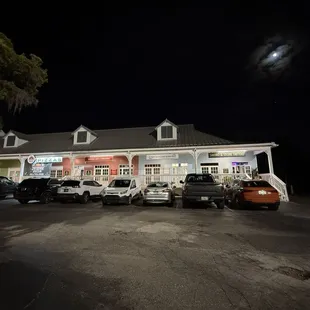 Outside of the restaurant.