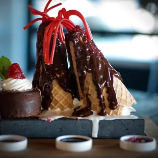 Hot Rock&apos;s Fudge Volcano Ice Dessert