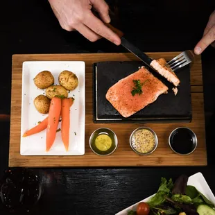 Fresh Salmon on a Hot Rock