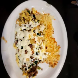 Popeyes omelet (asked for it scrambled)