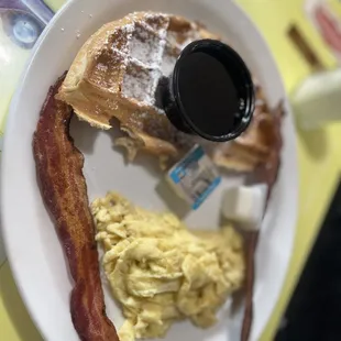 waffles, food