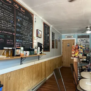 Menu &amp; dining area