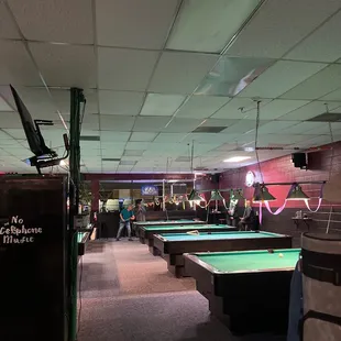 billiards and pool tables