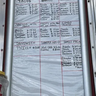 2022 menu