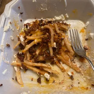 What&apos;s left of my carne asada fries