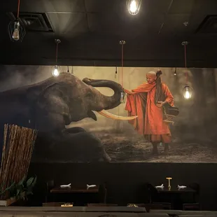 Mural inside the restaurant