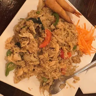 a plate of fried rice