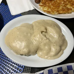 Biscuits and gravy with Hot Spots Big Breakfast