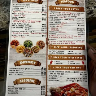 The menu