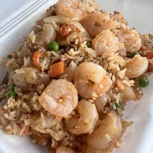 House fried rice with shrimp and crawfish