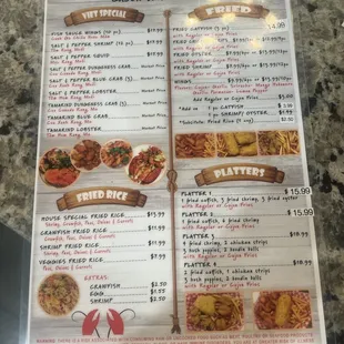 Updated menu