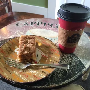 Coffee with coffee cake