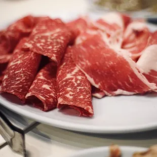 Fatty brisket and ribeye