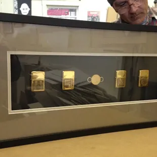 Lighter collection - framed for display