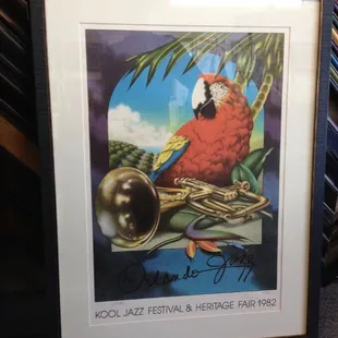 Jazz poster, framed