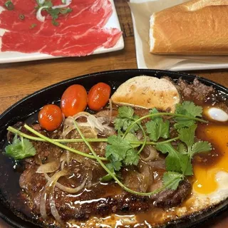 Sizzling Steak and Egg