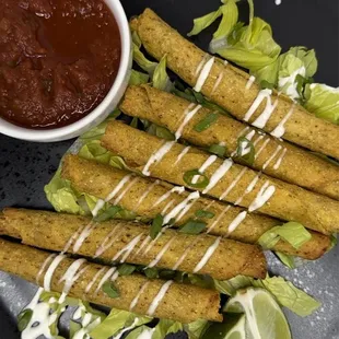 Taquitos Appetizers, comes with salsa (6) piece per order $6.99