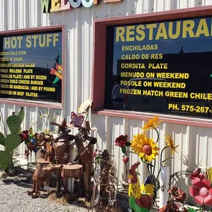 the front of the restaurant