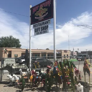 a sign for hot stuff