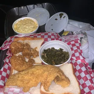 2 tenders, 1 fish, 1 side meal