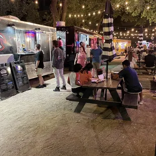 Seating by the truck