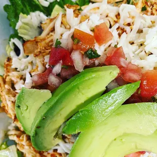 Chicken burrito bowl with chipotle ranch