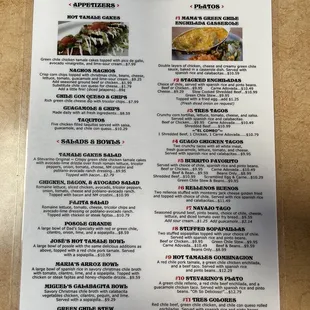 New menu