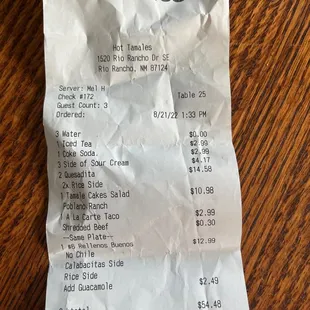 Over charged for miniature sized sides! $2.49 for tablespoon of guacamole! $4.17 for alleged 3 sides of sour cream.