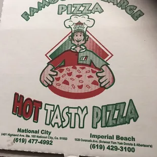 a sign for a hot tasty pizza