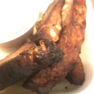 a close up of a plate of food