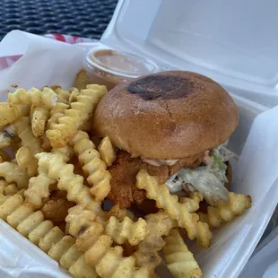 Combo #1: chicken slider with fries