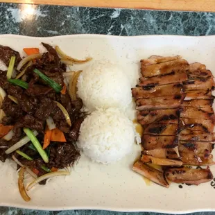 Mongolian Beef &amp; Teriyaki Chicken