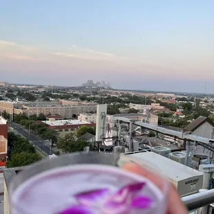 A drink on the balcony