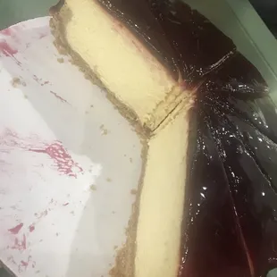 Black raspberry cheesecake