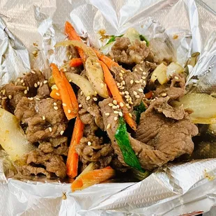 a close up of a plate of food