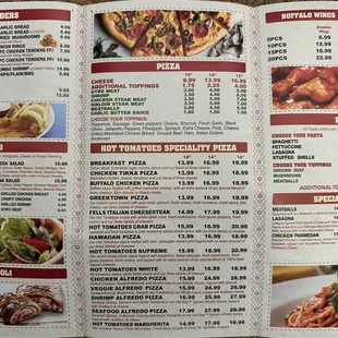 Jan 2024 Menu