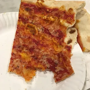 The pizza was dry, no sauce, no cheese! Literally took a bite out of Hot bread. Just look at the picture!