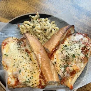 Chicken Parm Sub with Pasta Salad