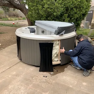 Getting the tub unpacked