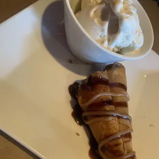 Fried Banana Split Sundae