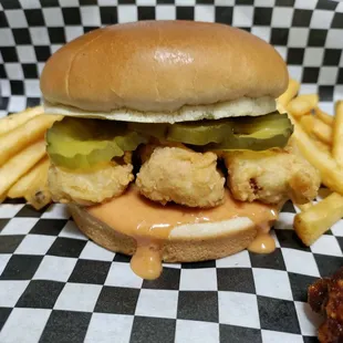 The Sandwiches are made with a Brioche Bun.