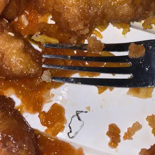 metal shaving in food C6. Honey Chicken Dinner Combo