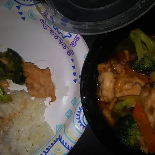 a plate of chicken and broccoli