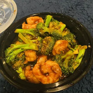 broccoli and shrimp